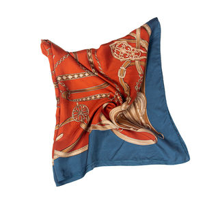 ALTEA TERRACOTTA & GOLD, OXIDIZE SILK SCARF | WOMENS SIZE 85CM